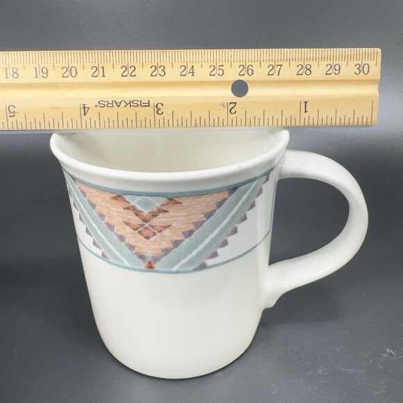 Mikasa Intaglio Santa Fe Ceramic Coffee Mug Cup Set 2 Mugs Cups Set Stoneware - Picture 4 of 14